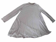 FP Beach Long Sleeve Gray Peekaboo Back Mini Dress Women’s SP 