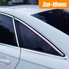 Universal Door Window Side Chrome Silver Strip Sticker Car Exterior Accessories