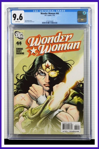 Wonder Woman #44 CGC Graded 9.6 DC July 2010 White Pages Comic Book.