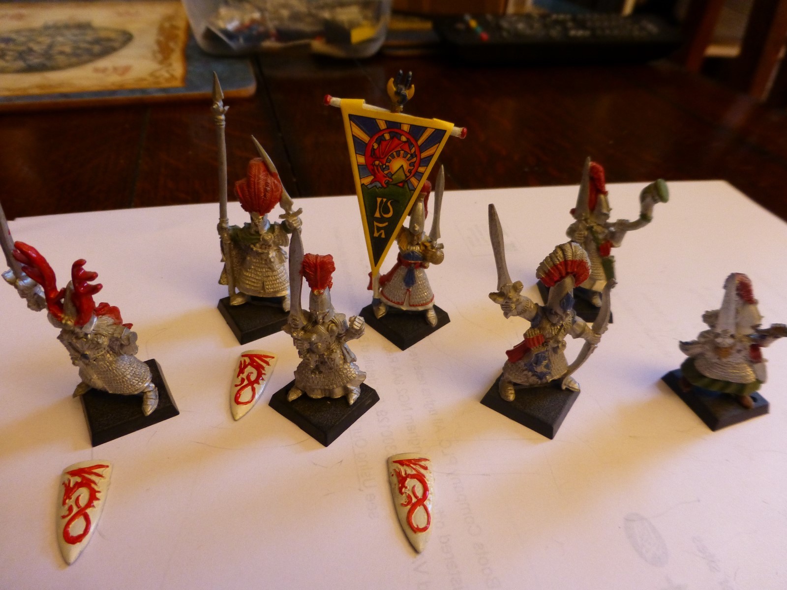 High Elf Command Group inc Musicians & Standard Bearers - Warhammer Fantasy GW High Elf Command Group inc Musicians & Standard Bearers - Warhammer Fantasy GW