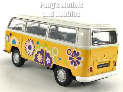 VW 1967 T2 Type 2 Bus 1/38 Scale Diecast Model by Welly - Yellow - Picture 11 of 11