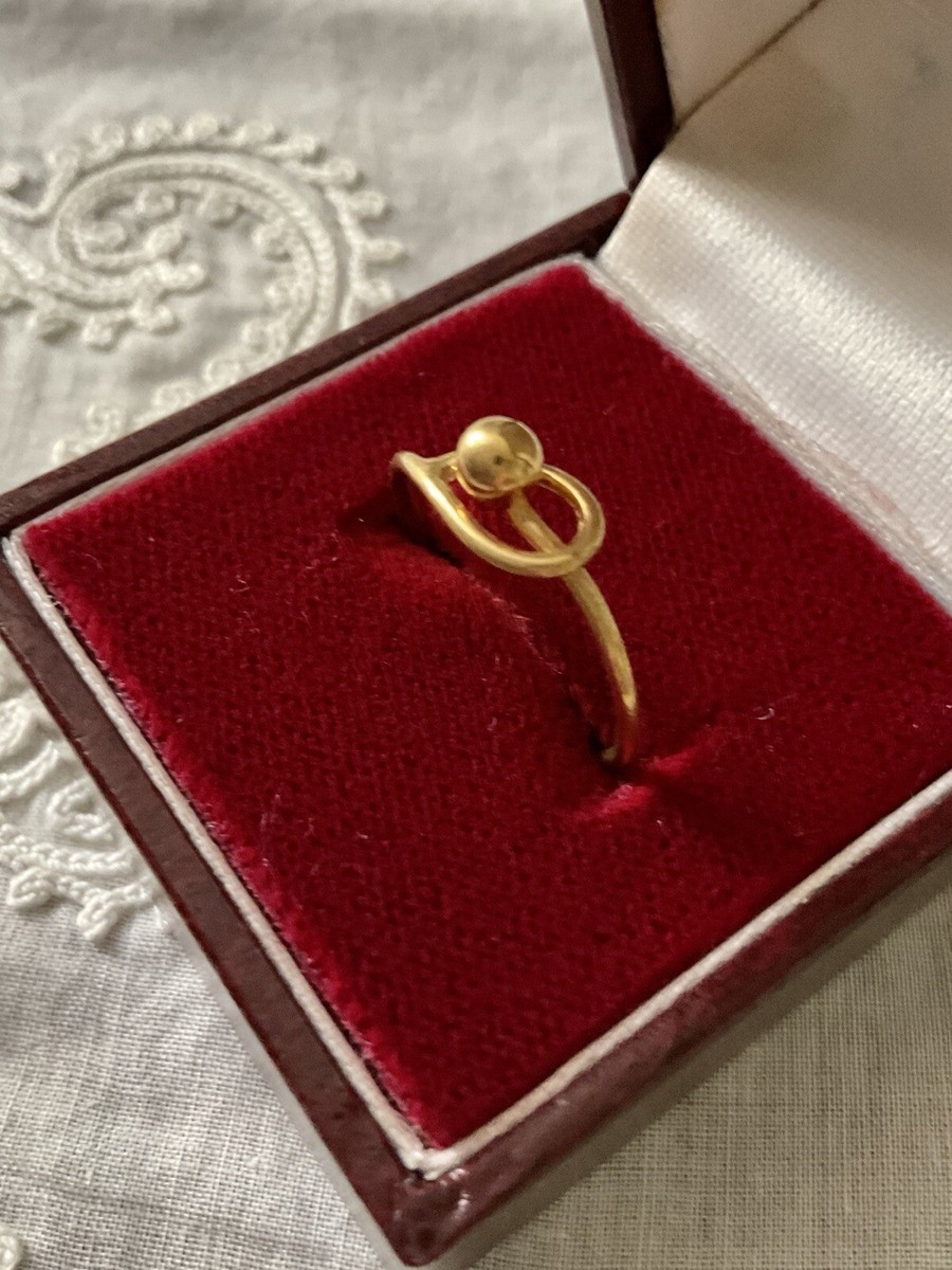Bague Art Déco Tressée Plaqué Or - Années 1930 - Fabrication Française - Occasion
