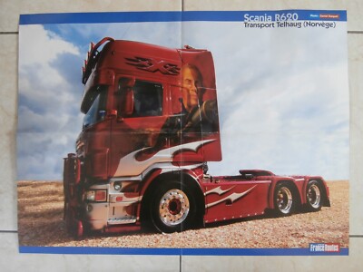 Poster Rétro Camion Minotier TPS FARINE - 56 X 42 Cm - Très Bon état