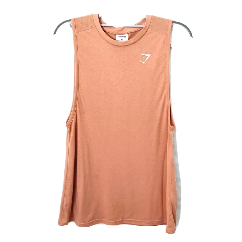 gymshark tank drop sleeve training loose fit breathable sweat wicking tank-top
