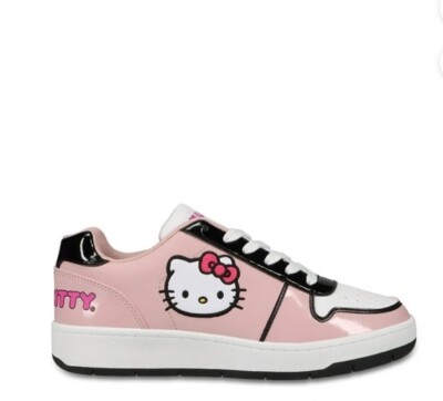 Sanrio Hello Kitty Womens Pink Casual Court Sneakers Size 7 Cat Shoes NWT