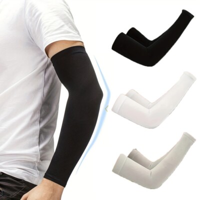 Cooling Arm Sleeves Compression Cover UV Sun Protection Sports For Men Women