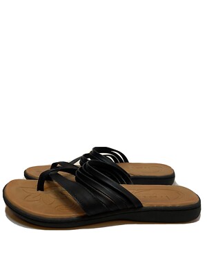 B.O.C Women's Black Alisha Lightweight Strappy Slide Sandals 7 Spring Summer