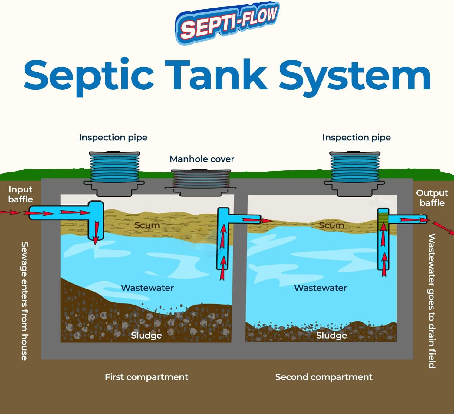 Septi-Flow Shock | Septic Drainfield Repair Solution, Clears Leach Fields, Disso