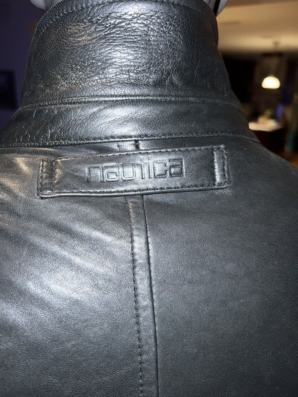 Nautica Men's black leather jacket size 44 - image 5