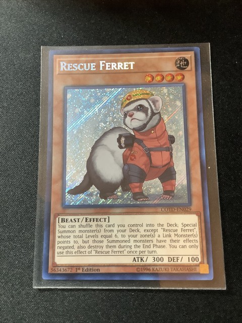 Yu-Gi-Oh! Rescue Ferret – COTD-EN029 Secret Rare, Unlimited Edition, Erd-Besti-Effektkarte