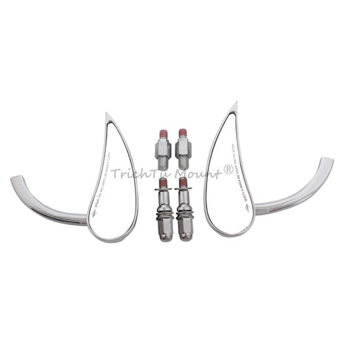 Motorcycle Rear View Mirrors For Harley Touring Street Road Glide Honda Suzuki - Picture 8 of 21
