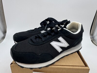 New Balance Classics Women's 515 V3 Suede Sneaker Black White Size 7.5 WIDE