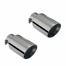 XFORCE ES-VW07-BLACKTIP - Stainless Steel Angle Cut Clamp-On Black Exhaust Tip