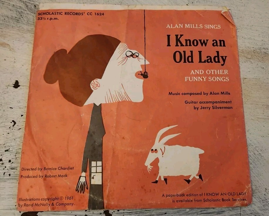 Scholastic Records Alan Mills Sings I Know An Old Lady Other Songs Records 1969