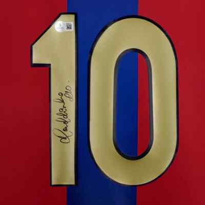 Ronaldinho Signed FC Barcelona Home Soccer Jersey #10 with Beckett