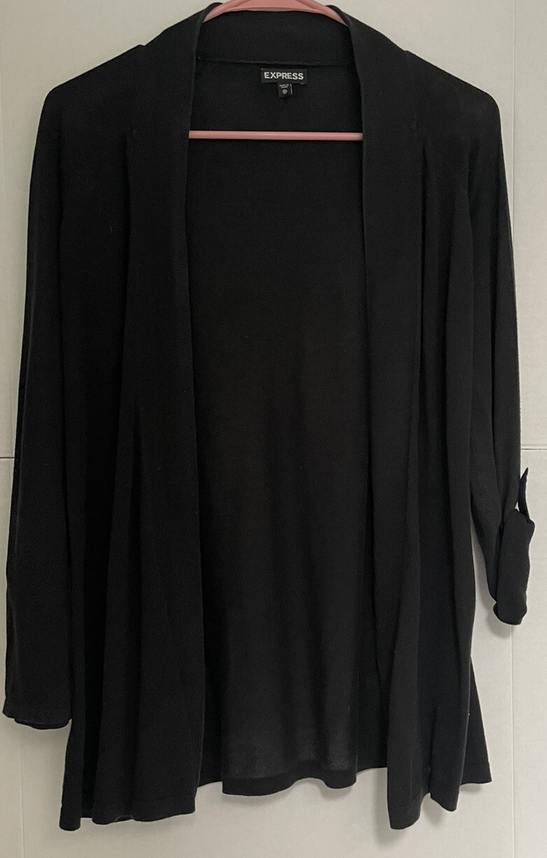 NIKE womens black knit blazer long roll up sleeves Lightweight size XS eBay