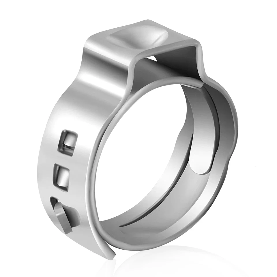 EFIELD 50-500 Pack PEX Clamps Rings 304 Stainless Steel Single Ear Hose Clamps - Image 2 of 4