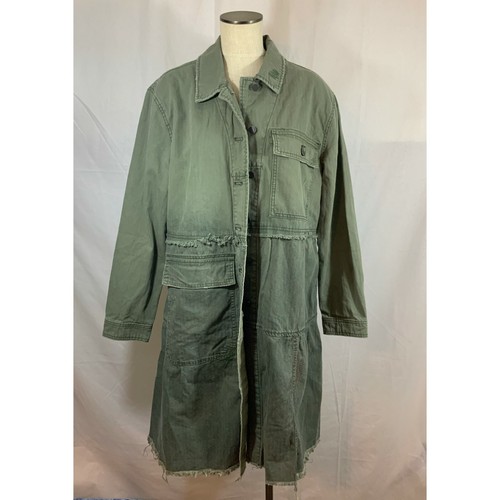 Tiered Jacket Large L Olive Green 