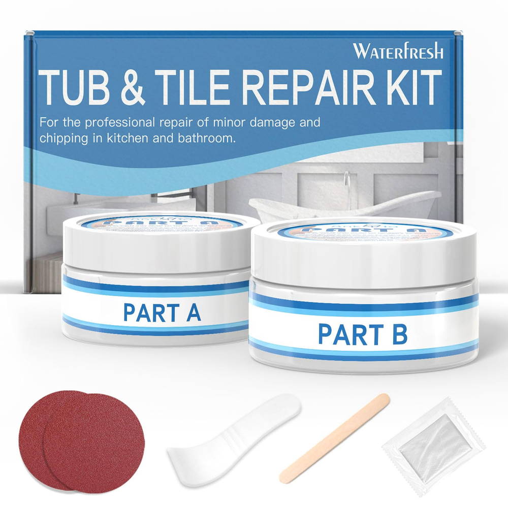 Cracked Porcelain Sink Repair Kit White, Acrylic Tub Repair Kit White, Porcelain