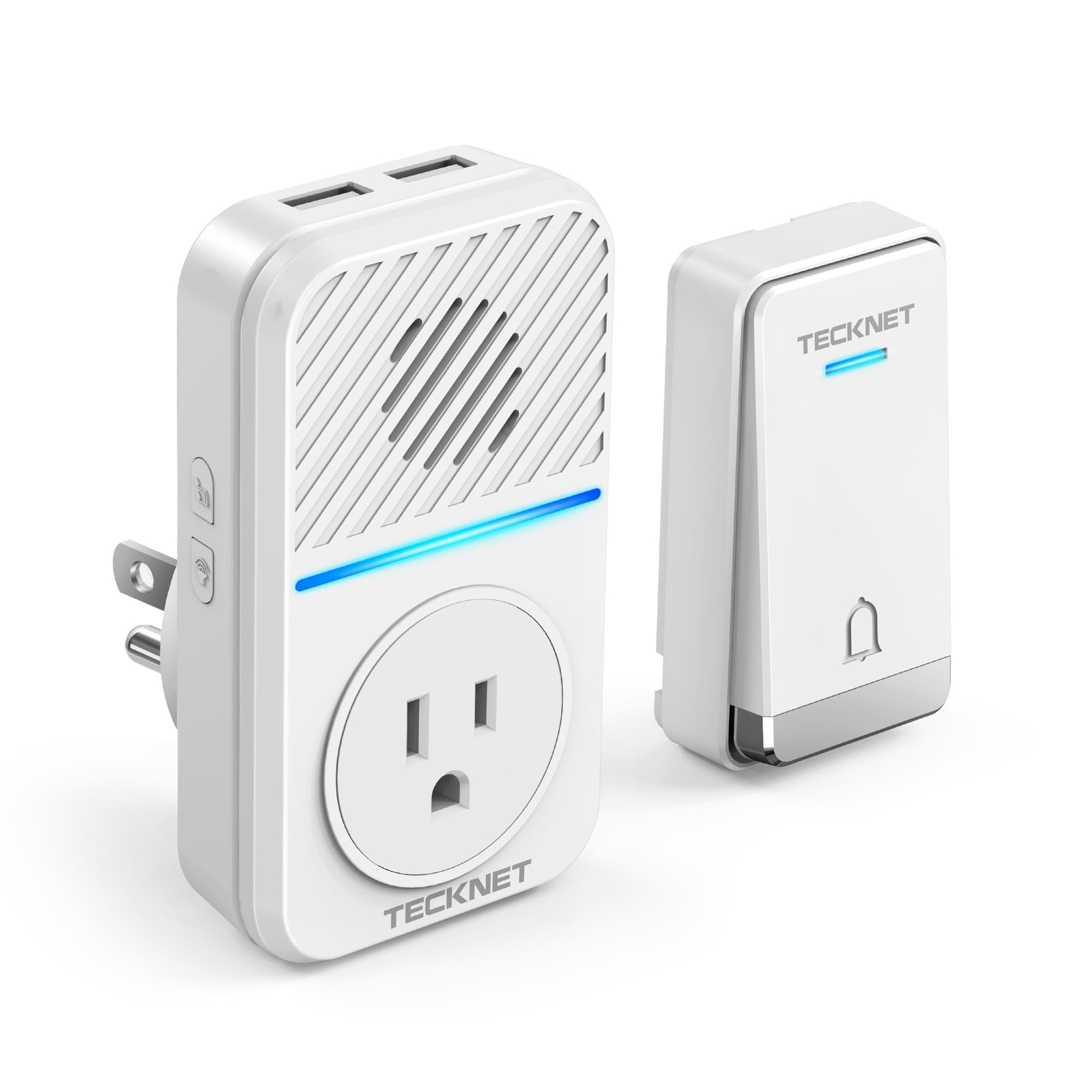 Wireless Doorbell, Self-Powered Doorbell with 2 USB Ports, IP65 Waterproof Do...-image