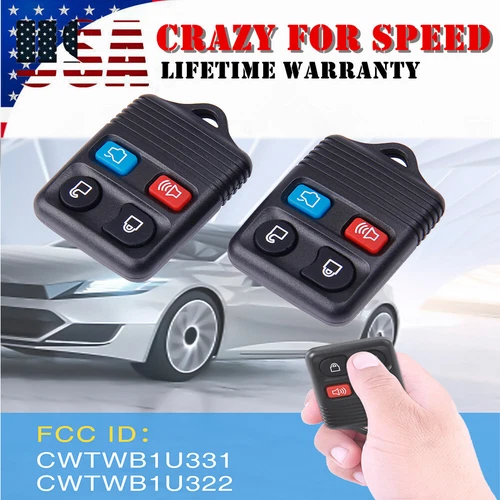 2X Car Remote Key Fob For Ford Expedition Explorer 2004 2005 2006 2007 2008 2009