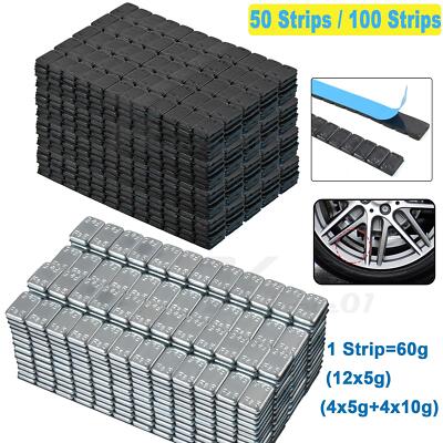 3/6KG Klebegewichte Alufelgen 12x5g Schwarz Auswuchtgewichte 50-100x Kleberiegel