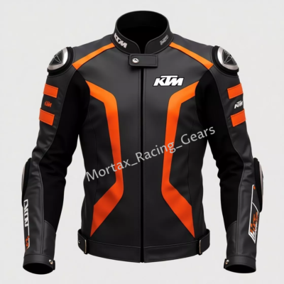 Motorcycle Motorbike Racing Leather Armor Jacket inspired by KTM