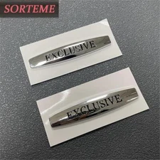2x EXCLUSIVE Letter Car Emblem Badge Sticker Side Fender Badge For