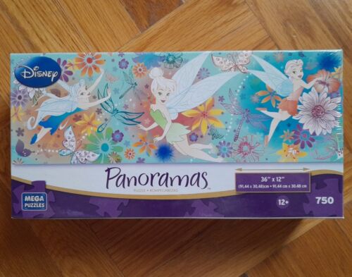 Disney fairies 750 Piece Panorama Mega Puzzle New sealed length 3 Feet 36" x 12"