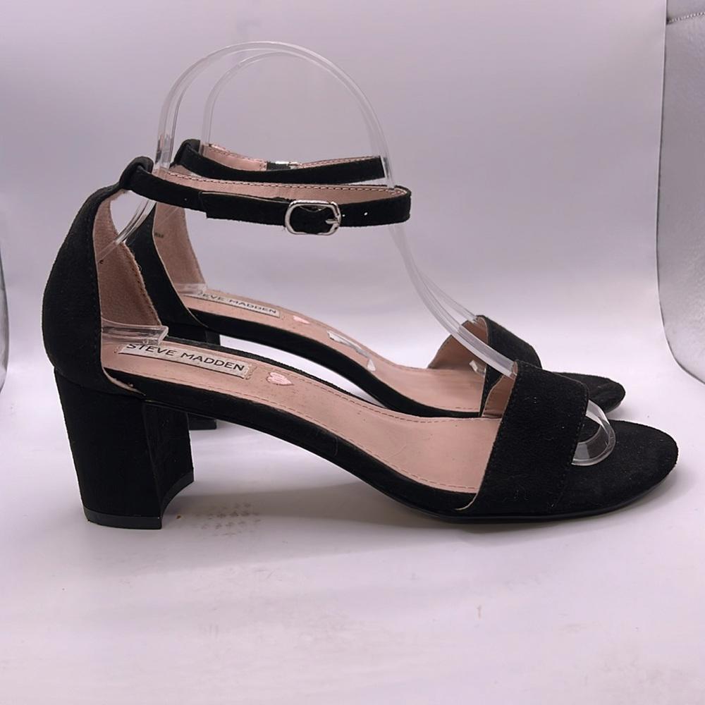 Steve Madden Carrson Block Heels Sandals Black Womens Size 8  display picture 1
