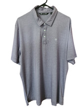 Travis Mathew Polo Shirt Men's Gray XXL Lightweight Golf Performance