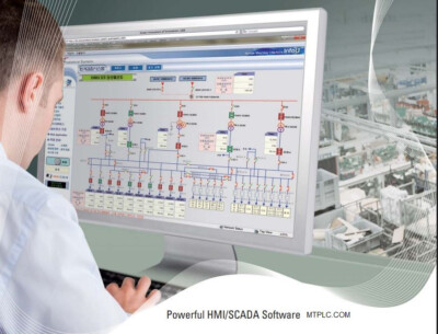 HMI SCADA Ladder Logic Programming PLC Automation Software, Support IOS Android