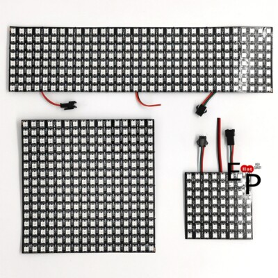 WS2812B RGB Flexible LED Panel Matrix Programmable Display Screen 64-256 Leds