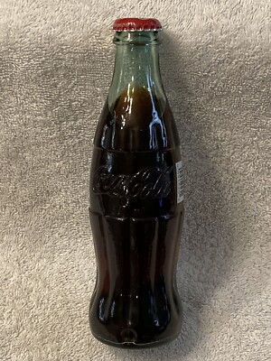VINTAGE Full Coca-Cola 8oz Embossed Bottle, Corpus Christi, TX., Coke Classic.
