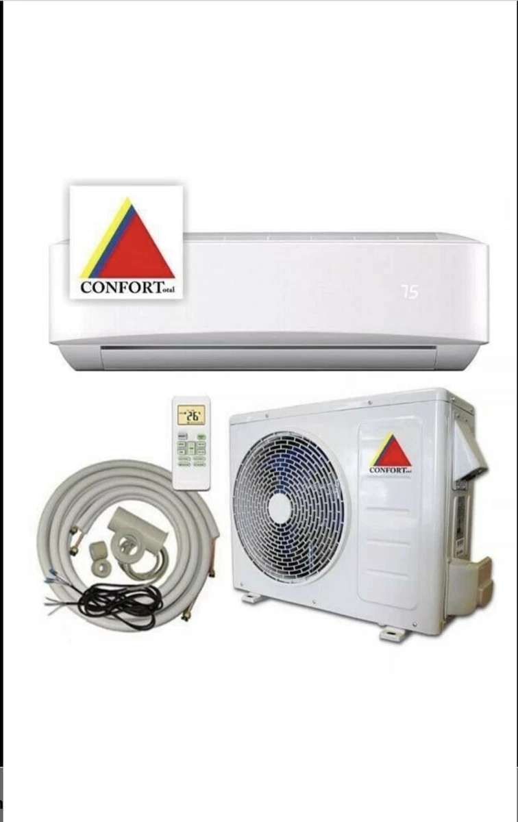 12,000 BTU System Ductless Air Conditioner,Heat Pump Mini split 220V 1 Ton  w/kit | eBay