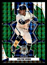 2022 Panini Mosaic Kolten Wong Green Mosaic Prizm #150 - Milwaukee Brewers