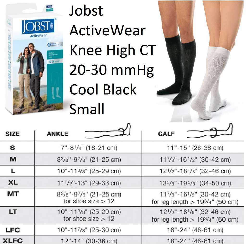 JOBST ActiveWear Knee High Socks 20-30mmHg (Cool Black) Small | eBay JOBST ActiveWear Knee High Socks 20-30mmHg (Cool Black) Small | eBay