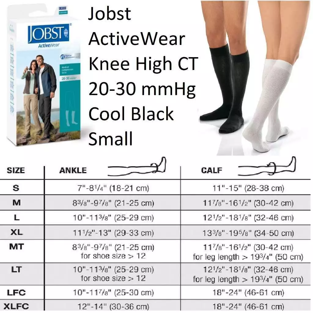 Jobst For Men Knee High 15-20 20-30 30-40