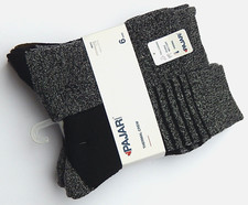 PAJAR MEN'S THERMAL CREW SOCKS 6 PAIRS SET BLACK/MULTI NEW AUTHENTIC