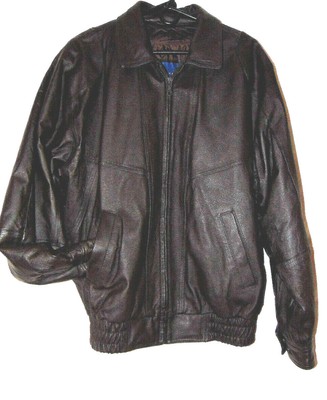 TOWNCRAFT MENS LEATHER JACKET BROWN ALL 