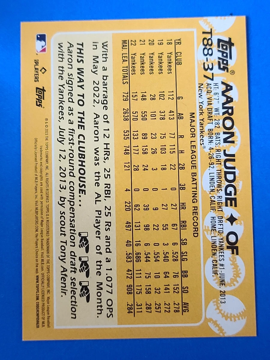 2022 Topps Series 2 Aaron Judge 35th Anniversary All Star #87AS-4