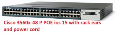 CISCO WS-C3560X-48P POE GIGABIT 48 PORT 3560X SWITCH ios 15 delivery 2-7 days
