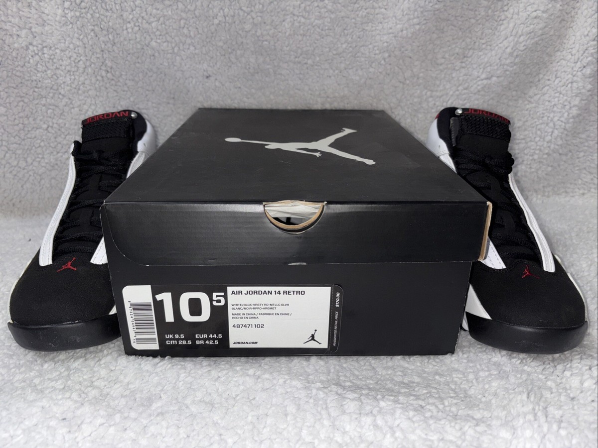 New Air Jordan 14 Retro OG 2014 “Black Toe” 487471-102 Men  display picture 1