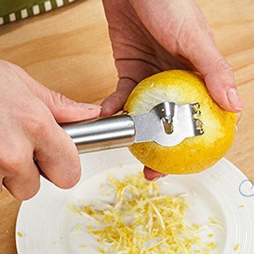 Lemon Zester Citrus Knife Tool Stainless Steel Garnish with Channel Grater Lime - Picture 6 of 10