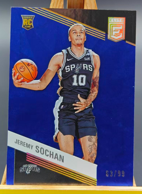 Jeremy Sochan 2022-23 Panini Donruss Elite 63/99 Blue RC Spurs #232