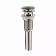 Pop-Up Drain with Overflow, Satin Nickel