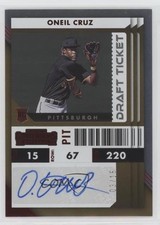2022 Chronicles Contenders Rookie Ticket Draft Red 3/15 Oneil Cruz #52 Auto v9t