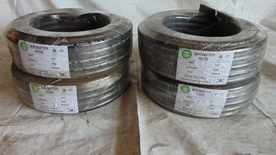 #ad #ad Rubber Air Water Hose 5 8quot; x 65#x27; Black Pressure Tube Piping $90.00