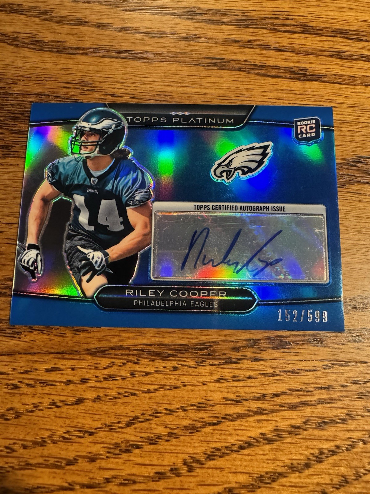 Riley Cooper Topps Platinum #116 Autograph