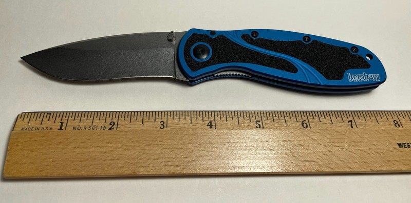 Kershaw 1670NBSW Blur Navy Stonewashed Pocket Knife, used